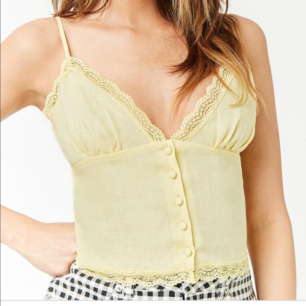 Forever 21 yellow linen set